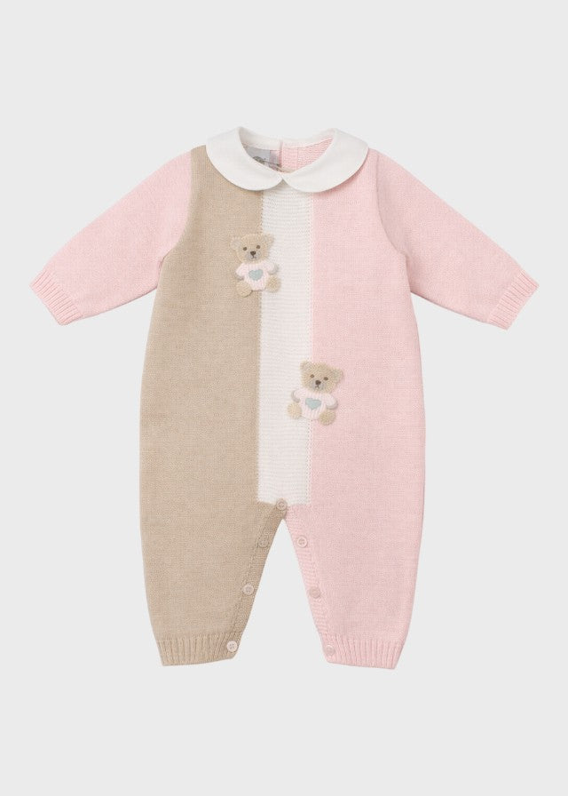 Pink Embroidered Teddy Onesie EK6010/R