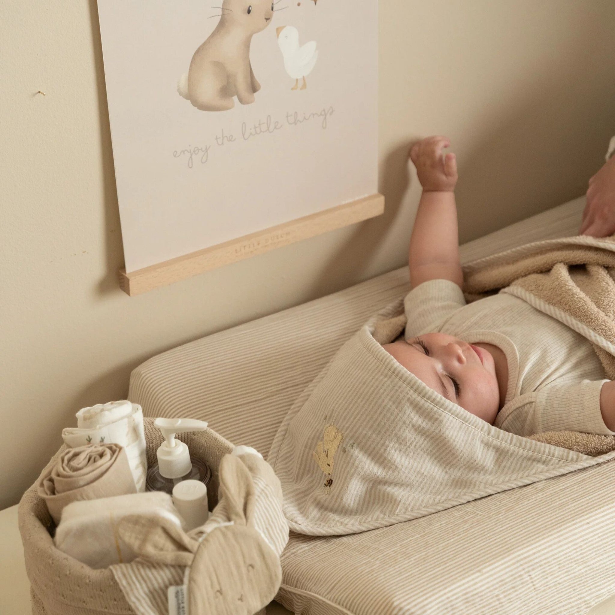 Accappatoio con cappuccio Baby Bunny - 75x75  Beige TE50695033