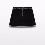 Gonna teddy con cintura Bimba Nero 5517/8 -  NANU' BABY