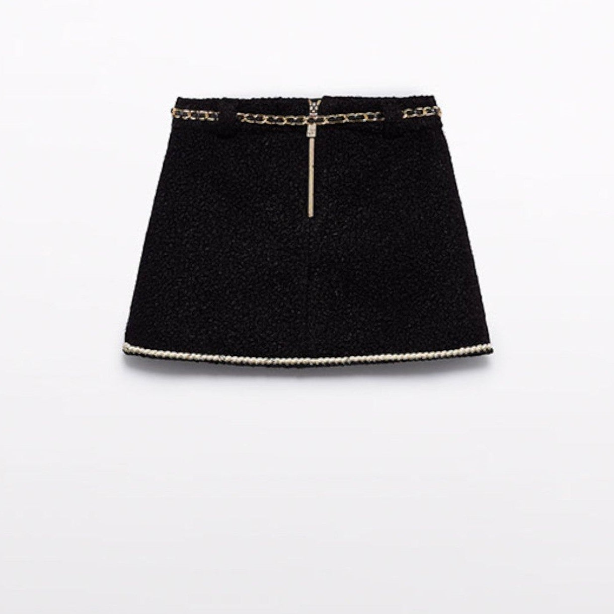 Gonna teddy con cintura Bimba Nero 5517/8 -  NANU' BABY