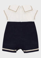 Blue Cotton Romper 7621