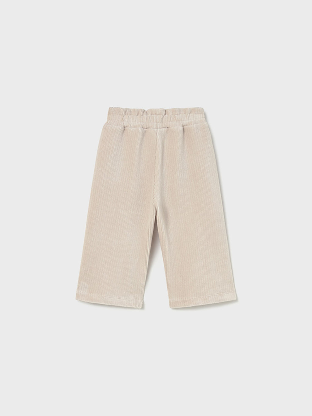Long, plain-knit trousers for baby girl, Ivory 2590/96