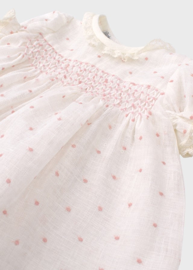 TAORMINA1413 Pink Polka Dot Cotton Set