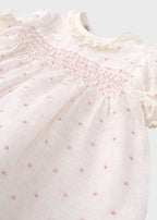 TAORMINA1413 Pink Polka Dot Cotton Set