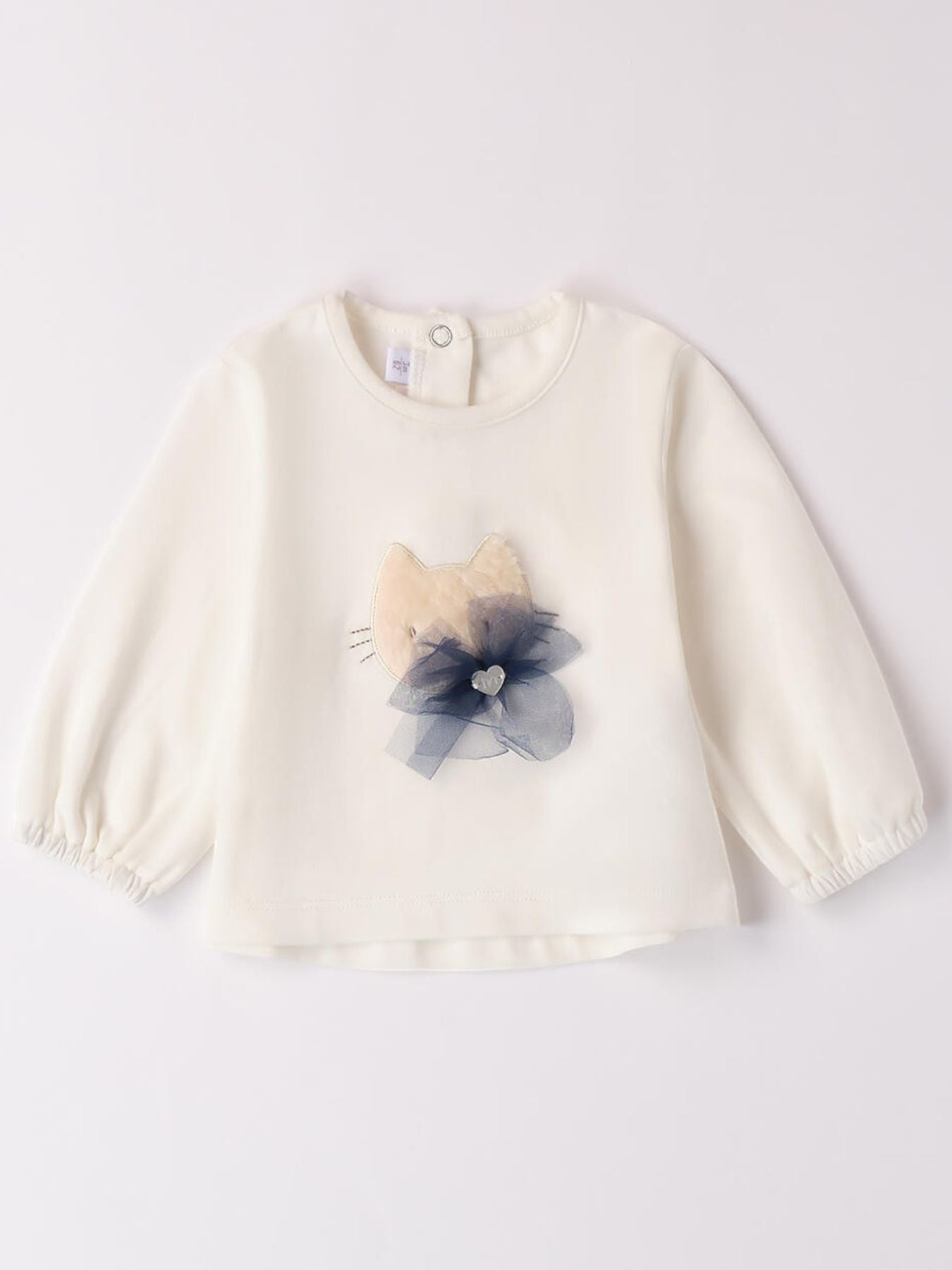 Girl's T-shirt with cat Bimba PANNA 3A762