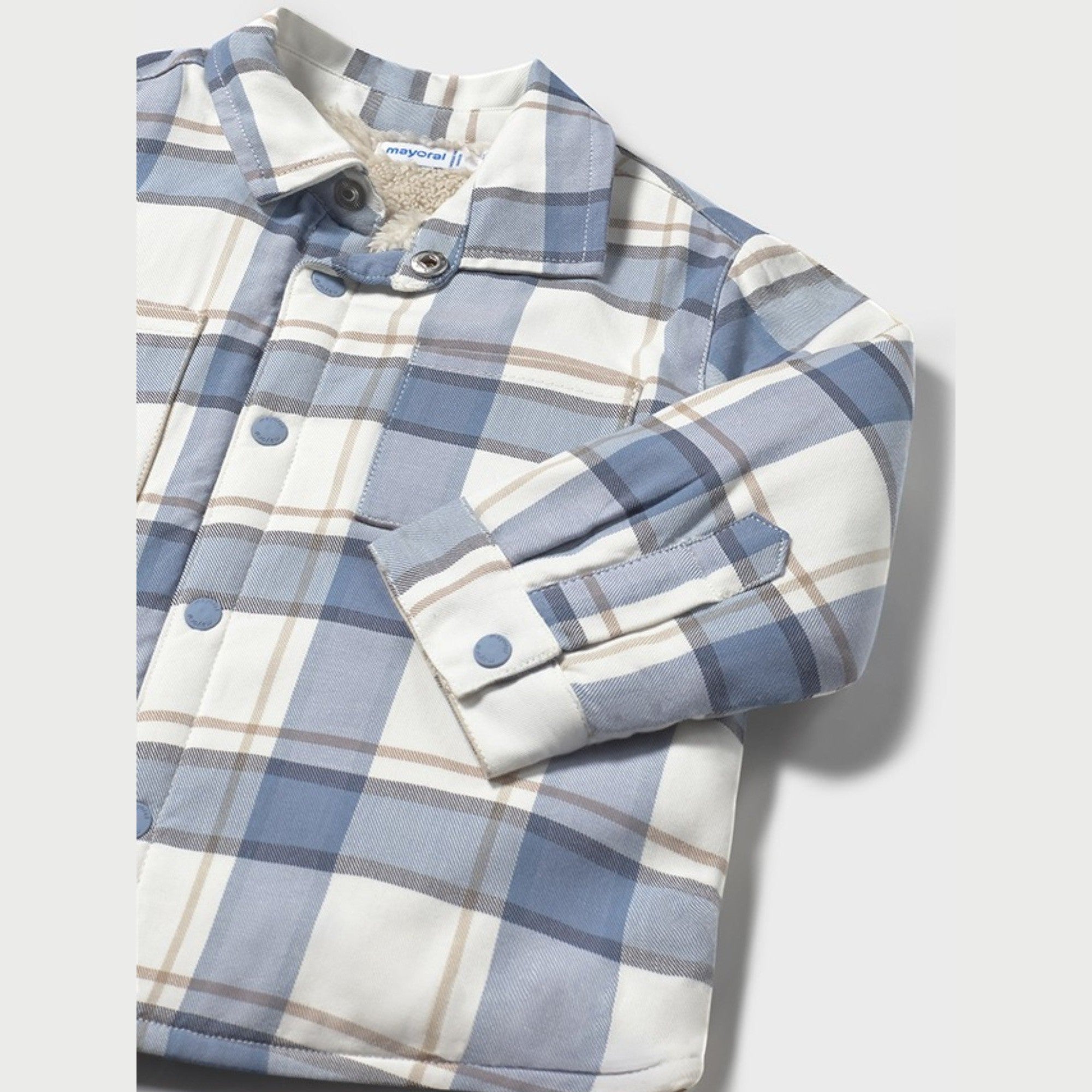Camicia quadri foderato Bimbo AZZURRO 2104/84 -  NANU' BABY