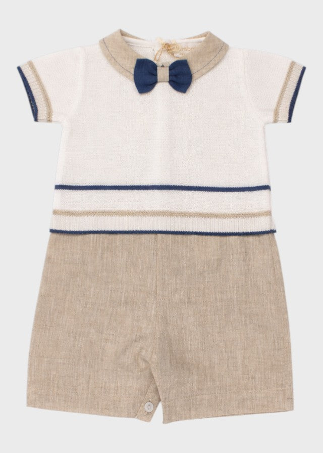 Beige Cotton Romper ORSETTO 7155