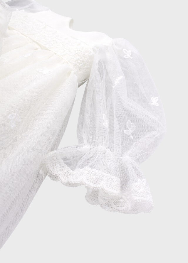 Vestina Cerimonia Bianco EV300ML corredino e abbigliamento neonato | NANU' BABY