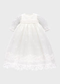Vestina Cerimonia Bianco EV300ML corredino e abbigliamento neonato | NANU' BABY