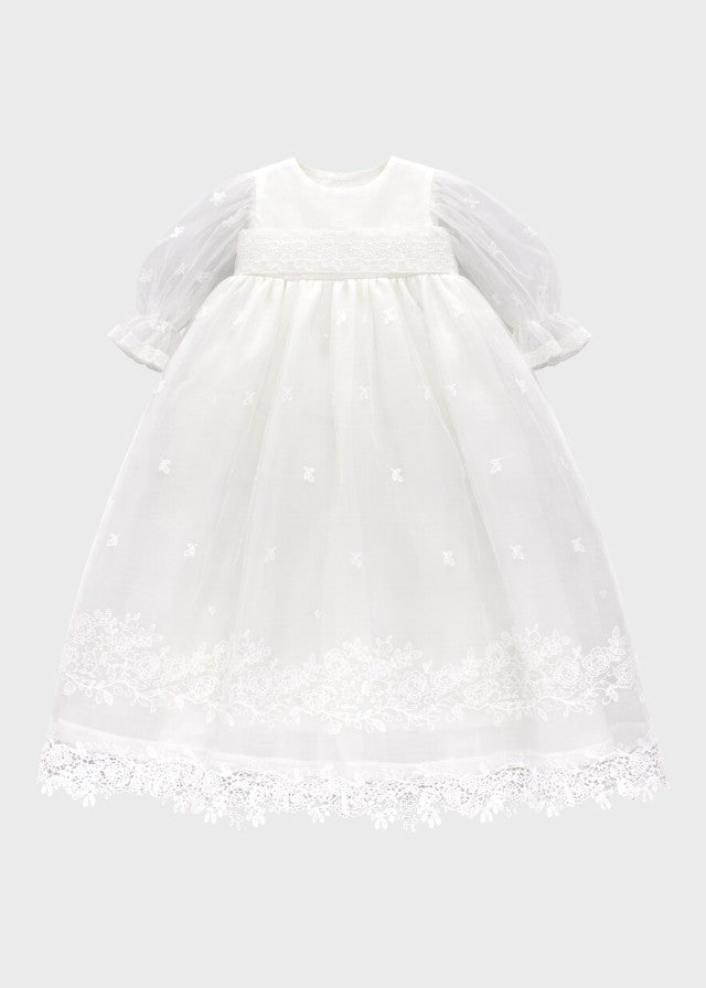 Vestina Cerimonia Bianco EV300ML corredino e abbigliamento neonato | NANU' BABY