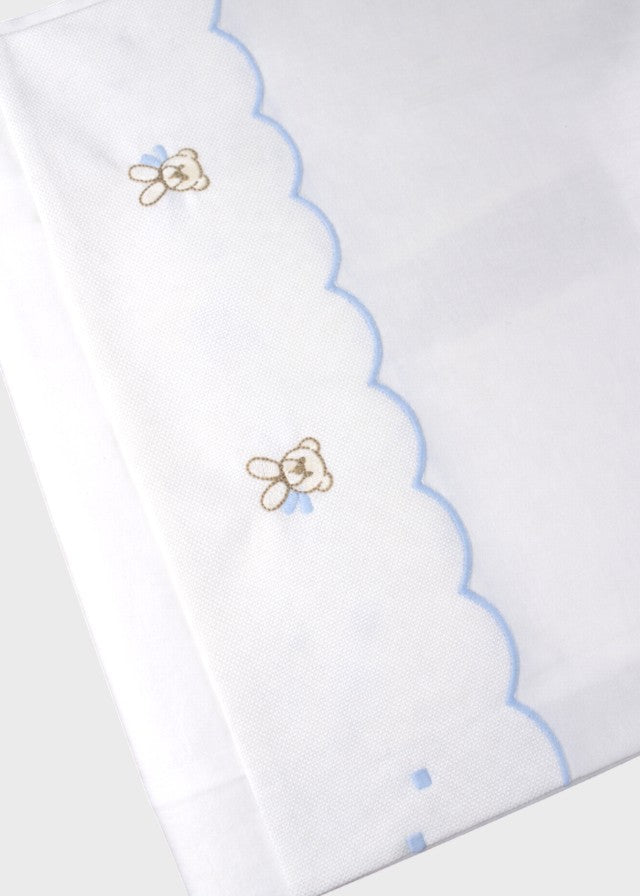 Lenzuolino Teddy Ricamati Cielo EK57LE/C