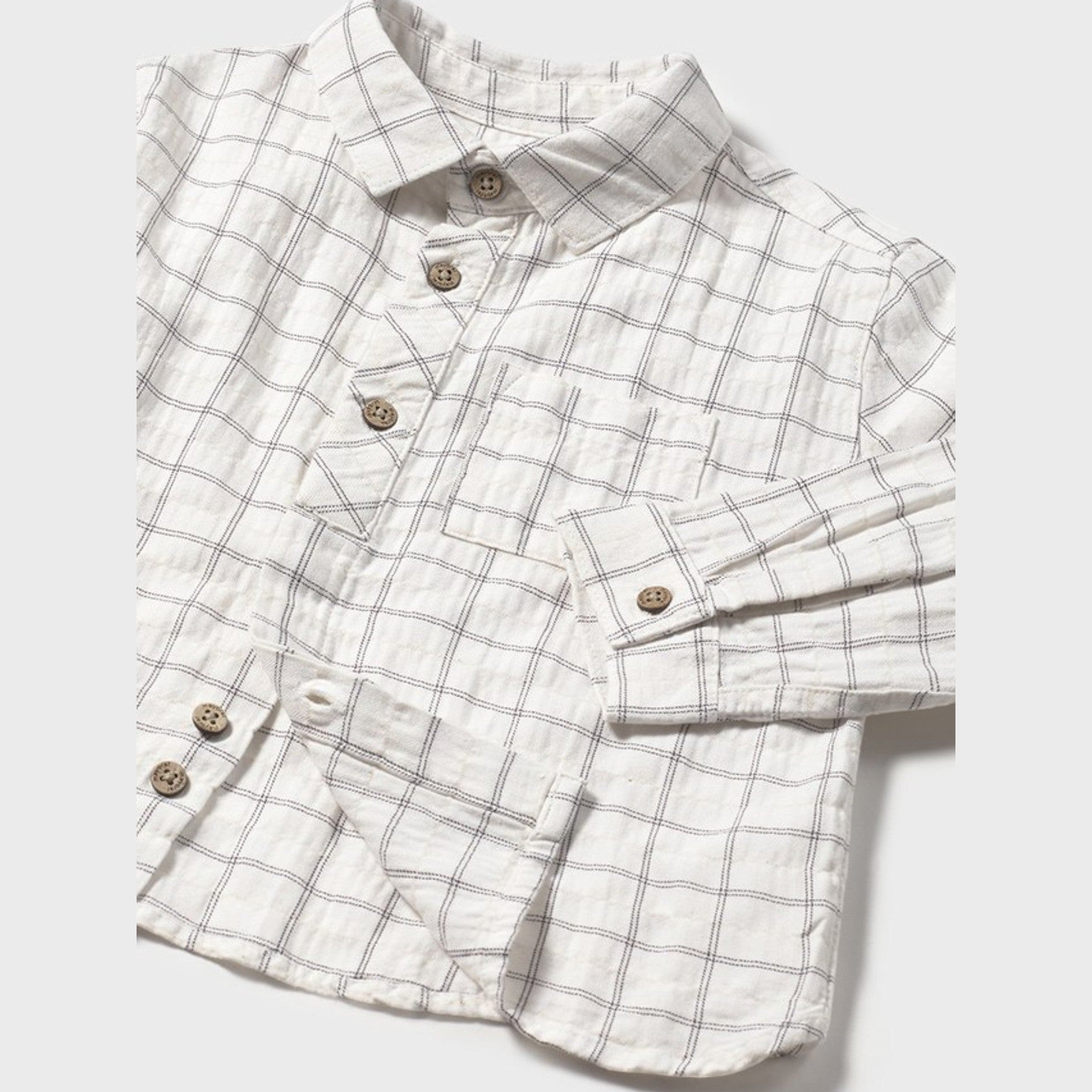 Camicia  m/l quadri Bimbo Grigio 2110/95 -  NANU' BABY