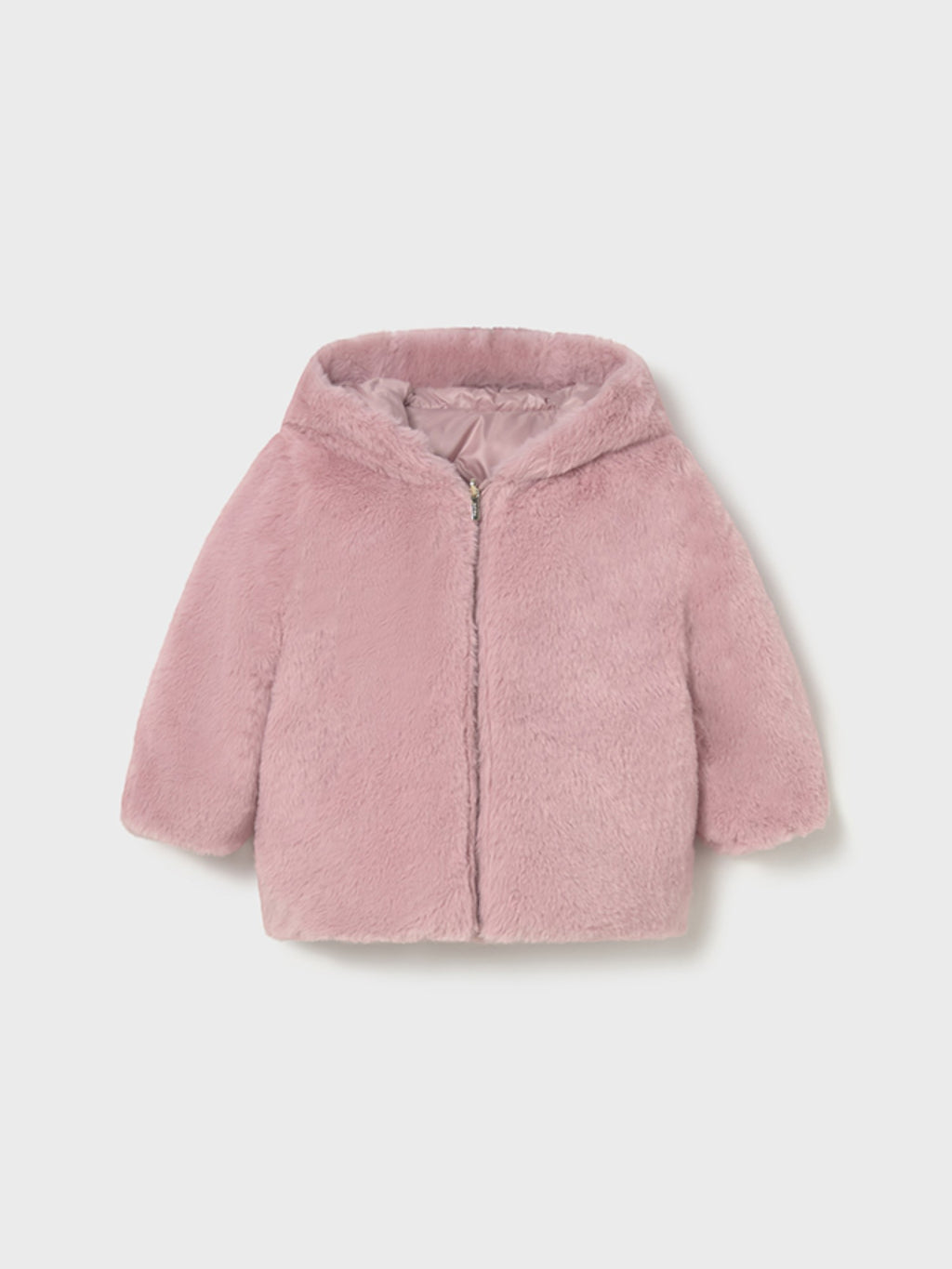 Reversible fur jacket for girls, pink 2435/81