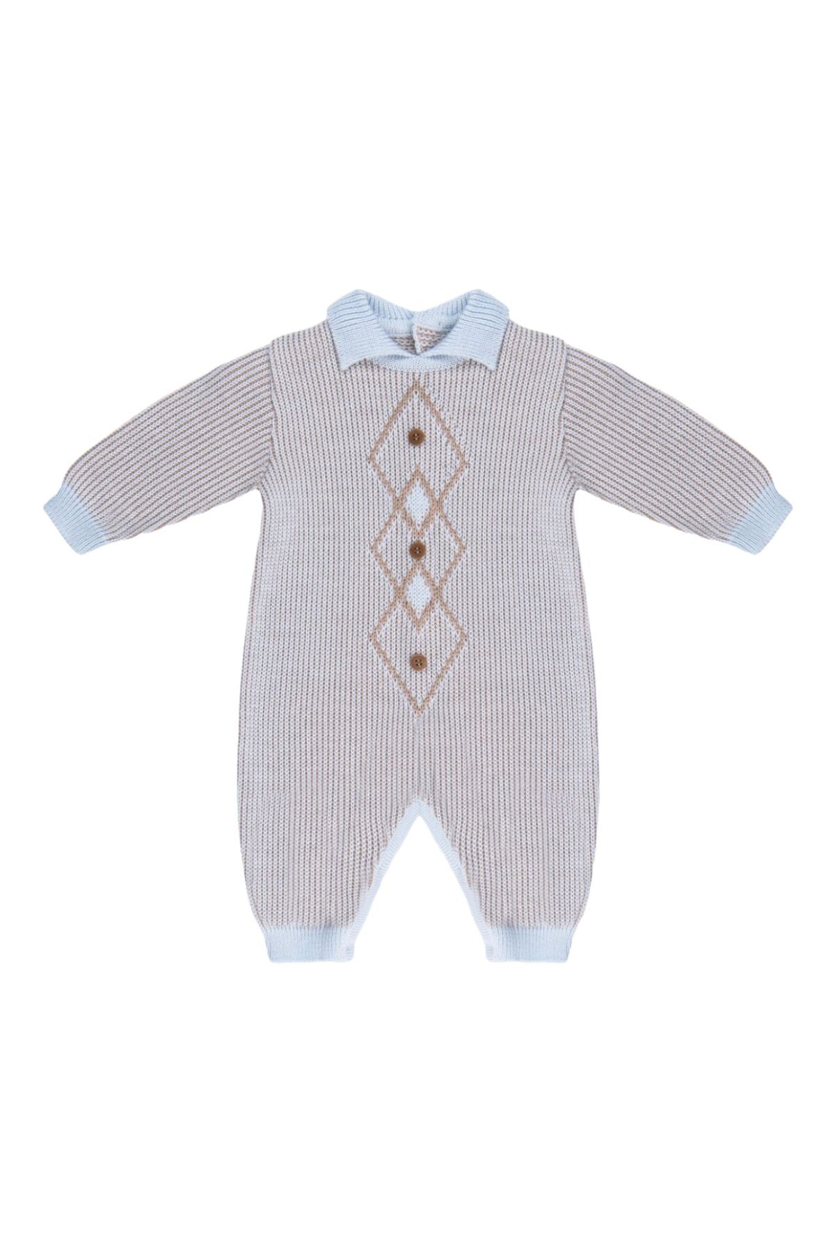 Baby Onesie with Diamond Pattern Sky Blue IG6410