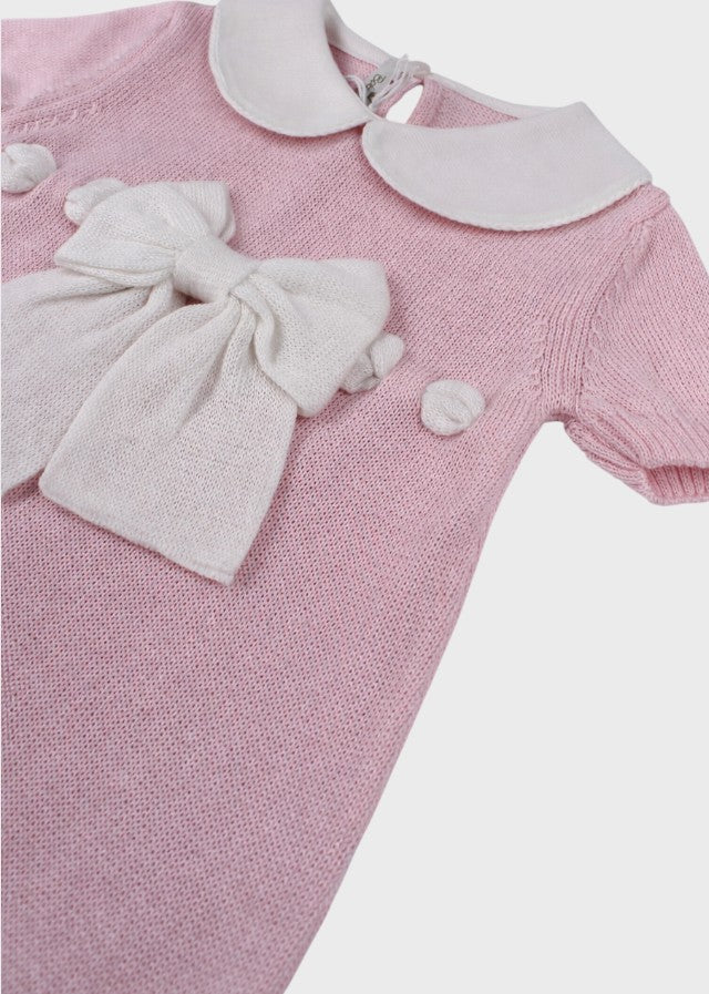 Pink Bow Cotton Romper 355