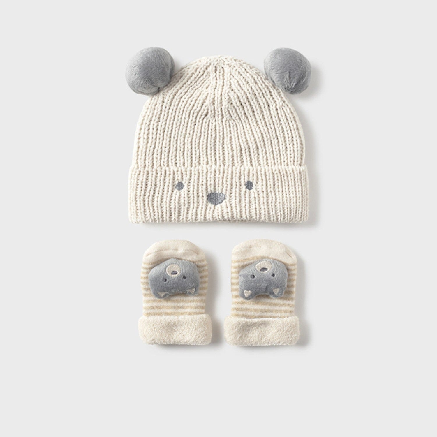 Set cappello e calzini Neonato Beige 9933/80 -  NANU' BABY