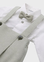 Green Bow Tie Shorts Set