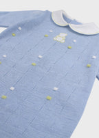 Long Peanut Polka Dot Romper Sky Blue EK5610