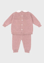 TERESA Pink Embroidered Flower Birth Set