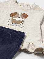 Girl's Blue Pullover Leggings Set 2738/29