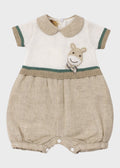 Ivory Decorated Cotton Romper 7613