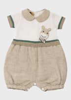 Ivory Decorated Cotton Romper 7613