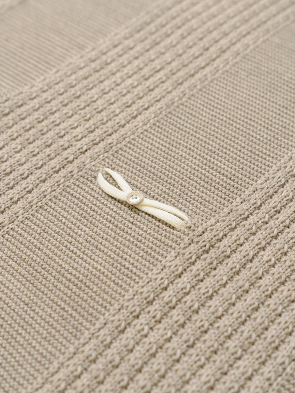 100% Virgin Wool Baby Blanket, Tortora Vanilla IN6380