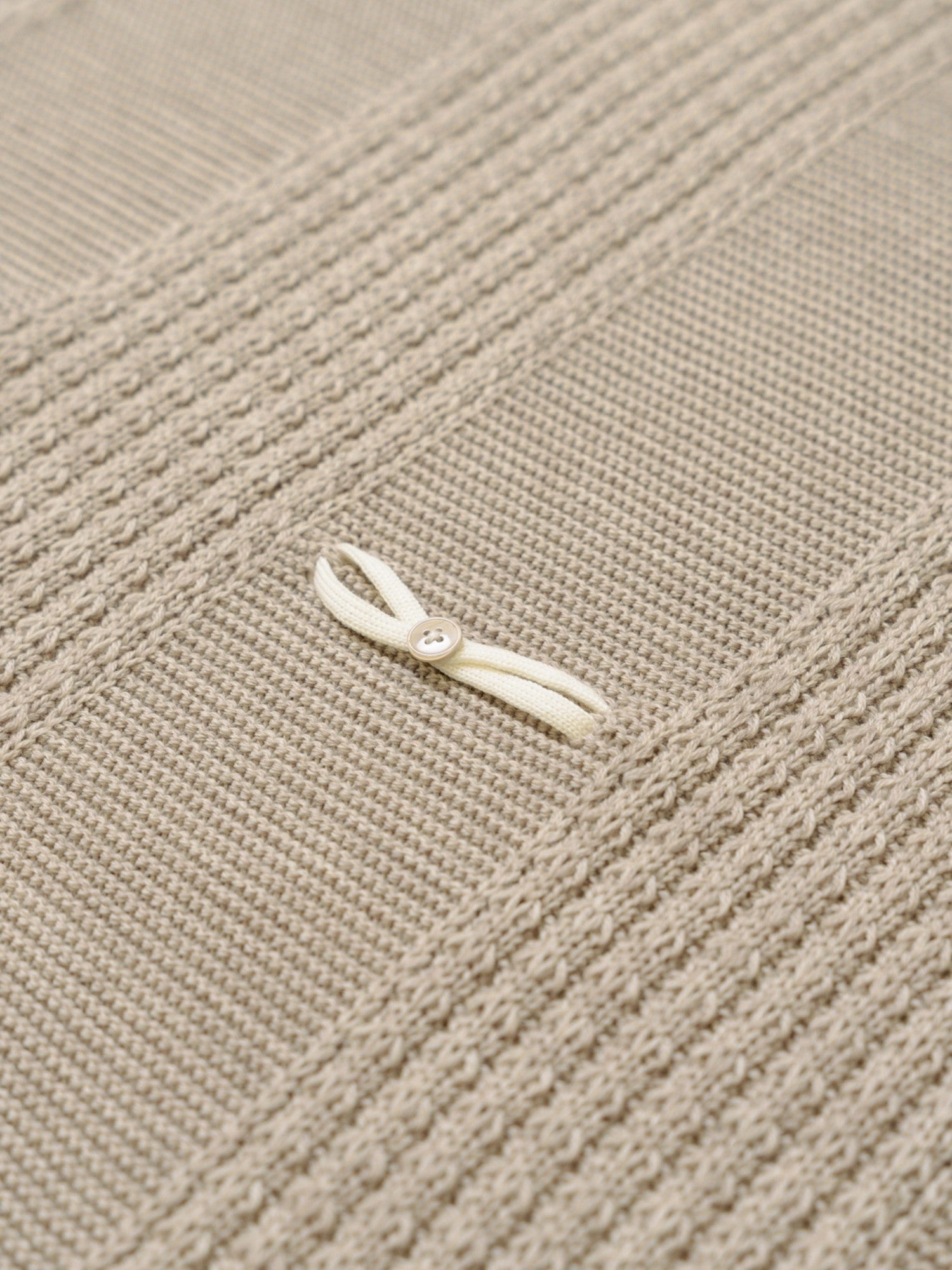 100% Virgin Wool Baby Blanket, Tortora Vanilla IN6380