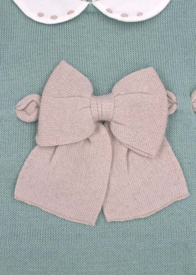 Green Bow Cotton Romper 355