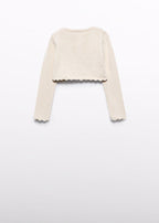 Cotton Shrug with Scalloped Edge 5382/32