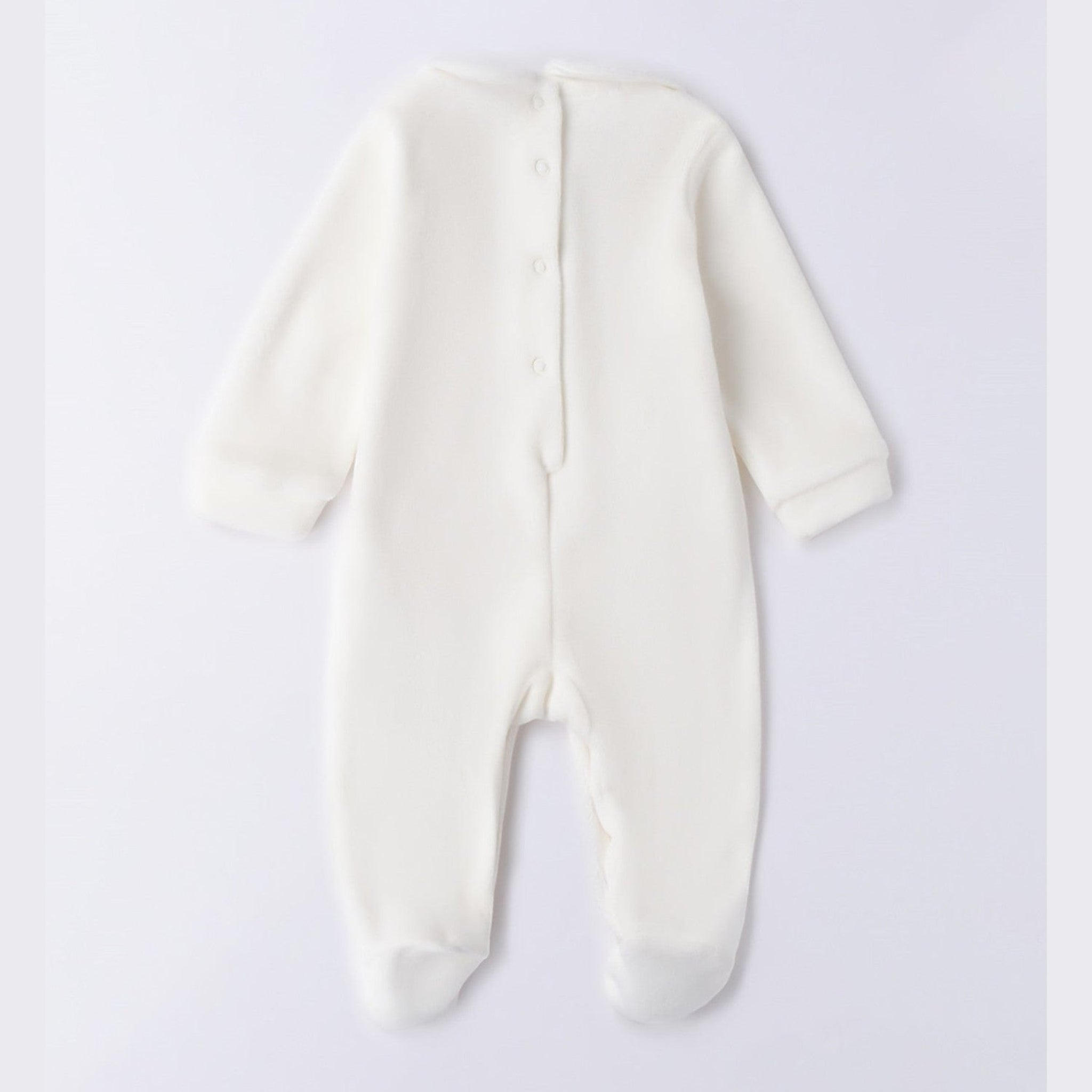 Tutina Intera Con Piede Neonato Bianco 3F671/112 -  NANU' BABY