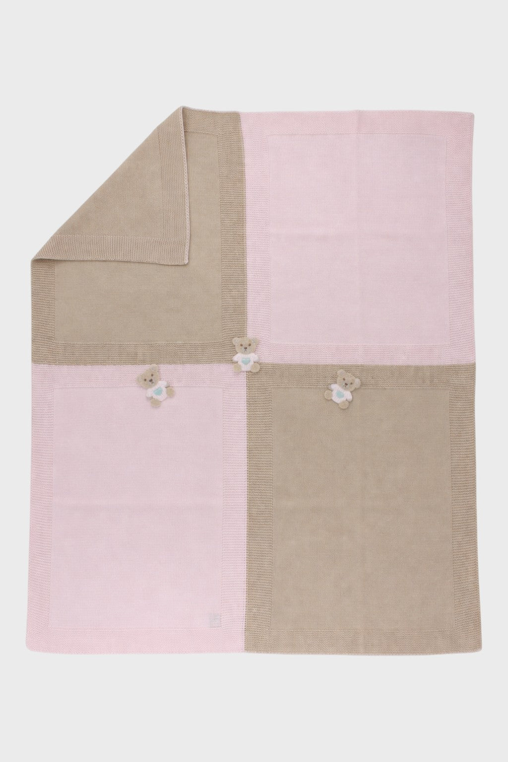 Pink Embroidered Teddy Blanket EK6080/R