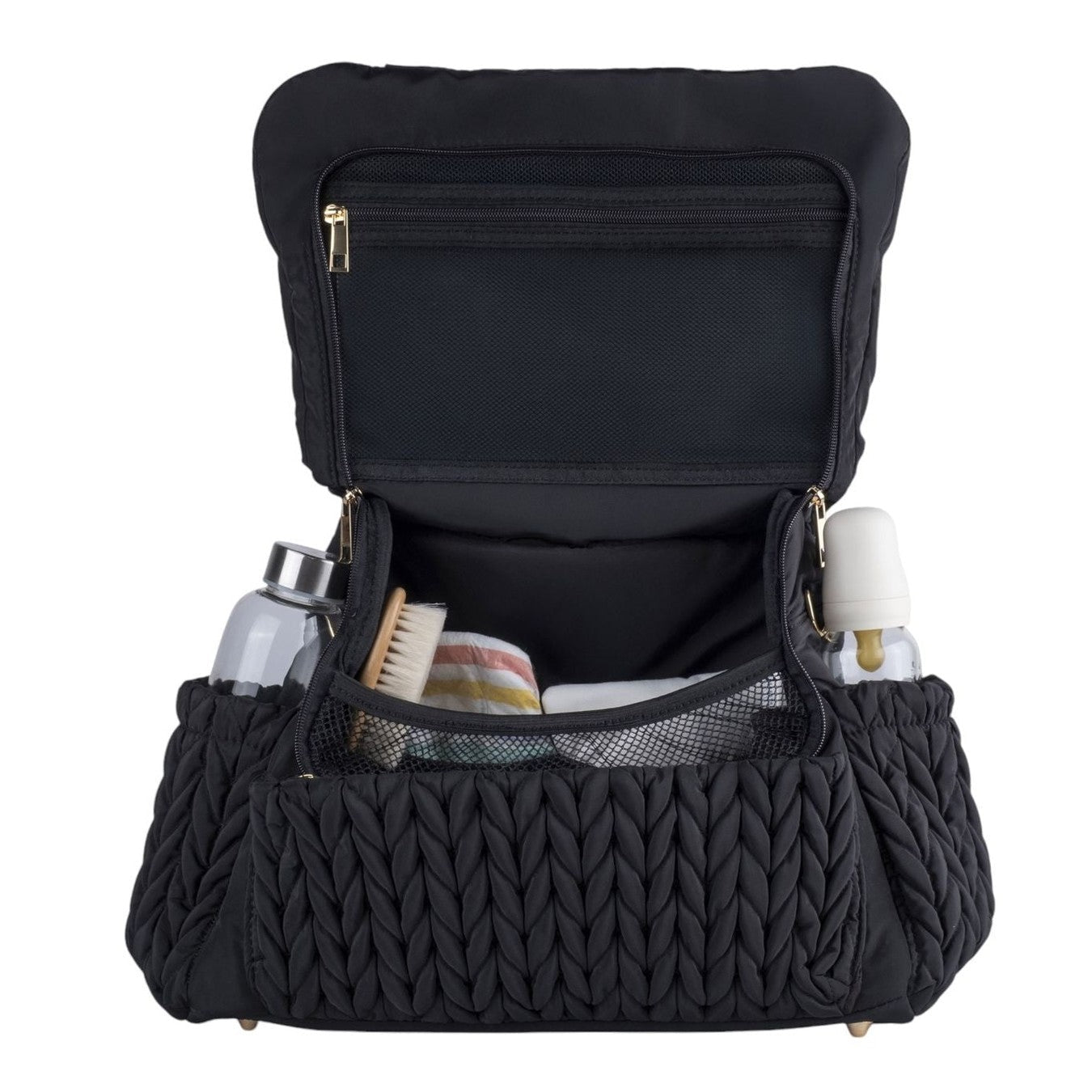 Zaino Maternità Nero LOVE BAG - Tessuto Premium corredino e abbigliamento neonato | NANU' BABY