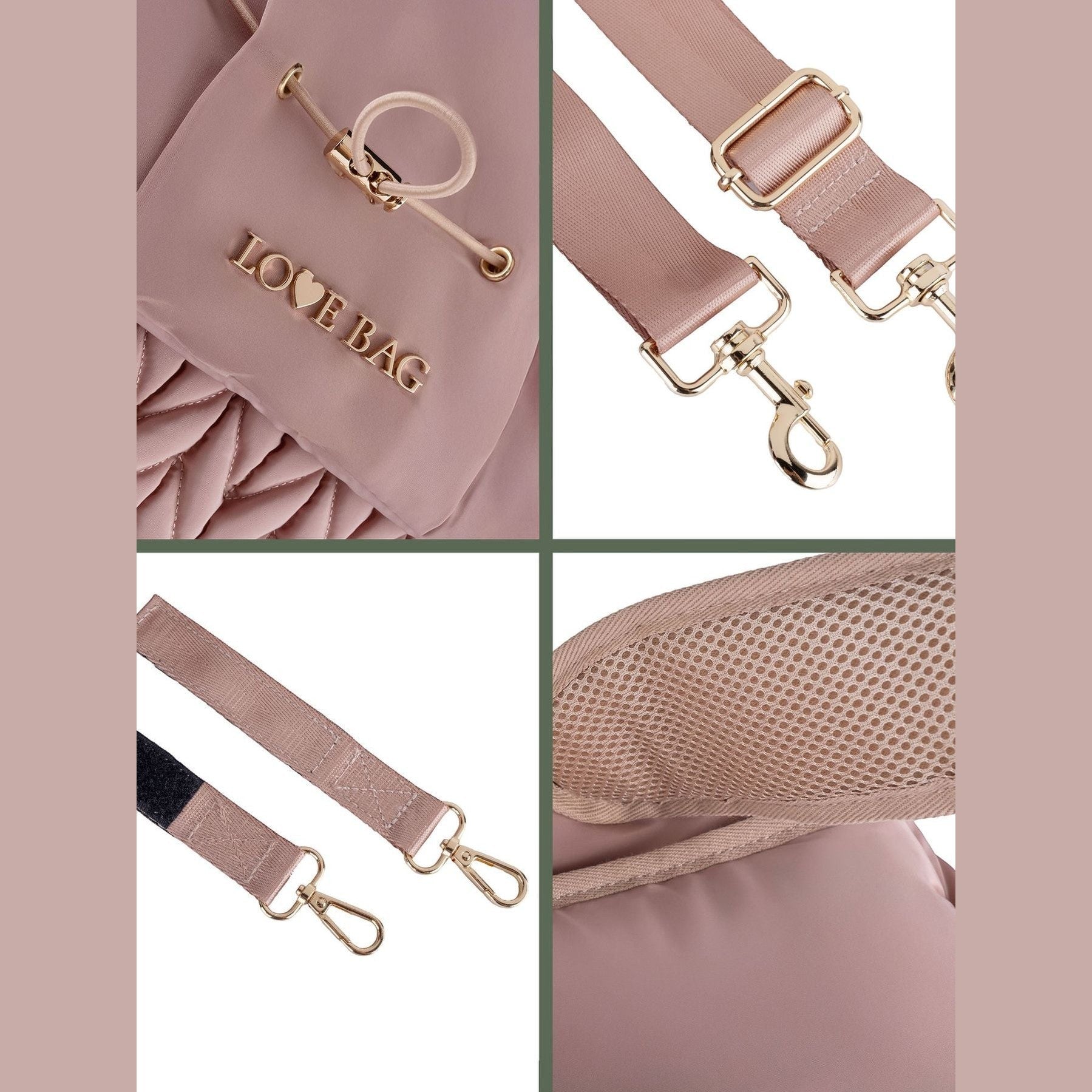 Zaino Maternità Rosa LOVE BAG - Tessuto Premium corredino e abbigliamento neonato | NANU' BABY