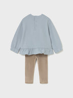 Girl's grey leggings and pullover set 2738/27