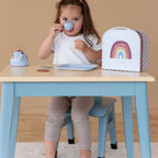 Sedia ergonomica in legno laccato blu  Blu LD4951 -  NANU' BABY
