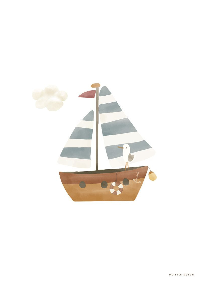 Poster Sailors Bay Blu - A3  BLU PW11321640 -  NANU' BABY