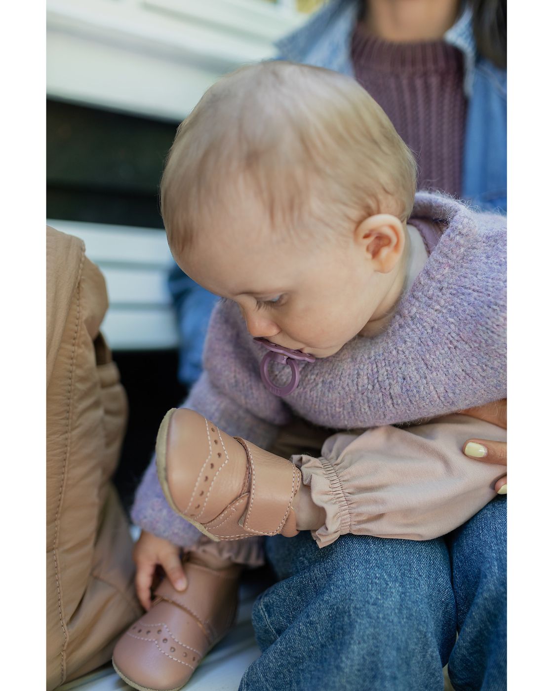 Set 2 ciucci Mauve/Fossil grey  LILLA 110405 -  NANU' BABY